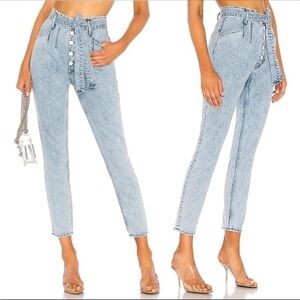 GRLFRND Daphne Ultra High Rise Skinny Jeans Borderlands Light Blue Denim Size 25